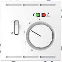 Терморегулятор механический с датчиком без рамки Schneider Electric D-Life 0С +50С белый лотос картинка